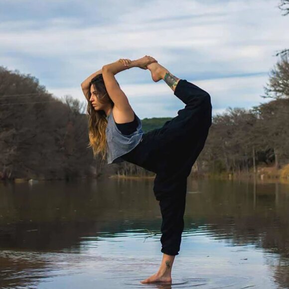 Buddha Pants Womens Elastic Waist Drawcord Tapered Savannah Harem Pants Black - Picture 4 of 6